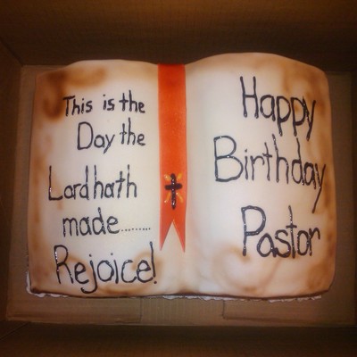 Large Hand Carved Bible Cake