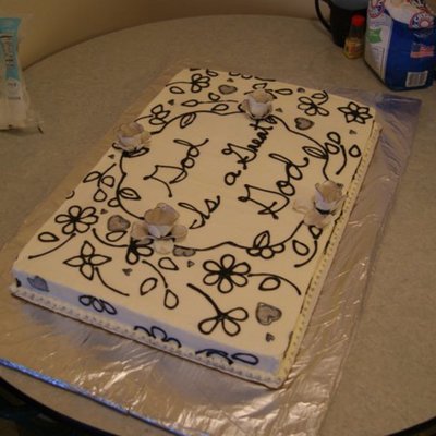 Black, White And Silver Celebration Cake