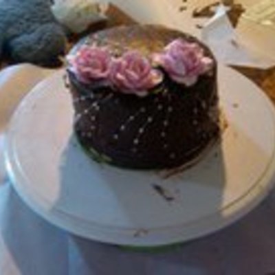 Pink Rose Chocolate Cake