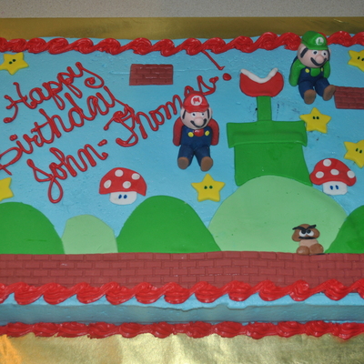 Mario Brothers Birthday Cake