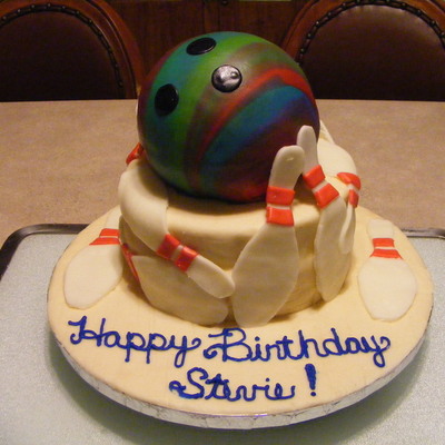 Hubby's Bowling Birthday Cake!