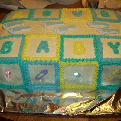 Block Baby Shower Cake