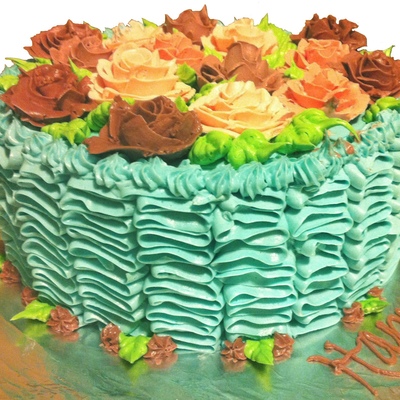 Ruffle Rose Cake