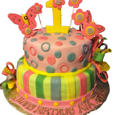 Fondant 1St Birthday Cake