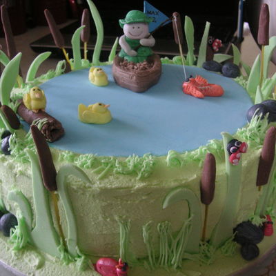 "gonefishing" Birthday Cake