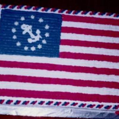 Patriotic Flag Birthday Cake