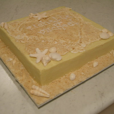 Beach Theme Wedding Cake