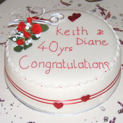 Ruby Anniversary Cake