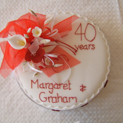 Ruby Wedding Cake