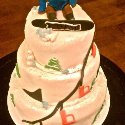 Snoboarding Cake