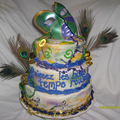 Mardi Gras Cake
