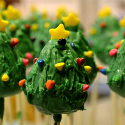 Christmas Tree Cake Pops