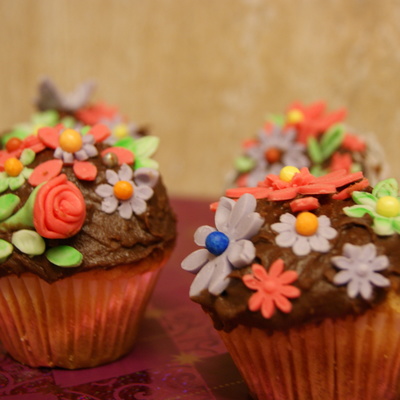 Flowered Cupcakes