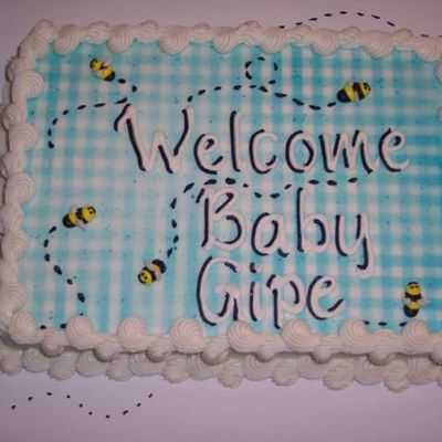 Gingham Baby Cake