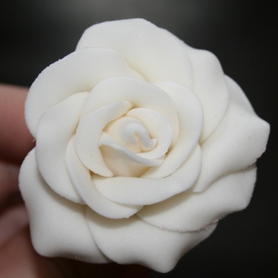 Fondant White Rose