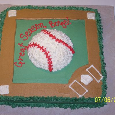 Baseball Field Cake