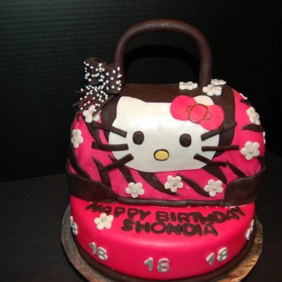 Hello Kitty Purse Cake