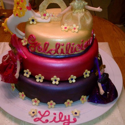 Pinkalicious, Goldilicious, Purplicious Cake