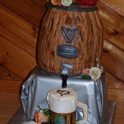 Beer Keg Cake