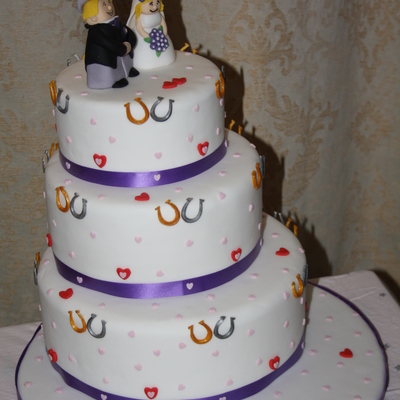 Round Hearts Wedding Cake