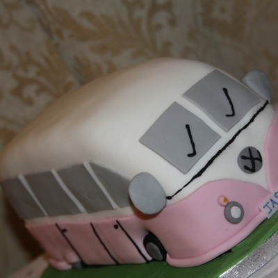 Pink Vw Campervan