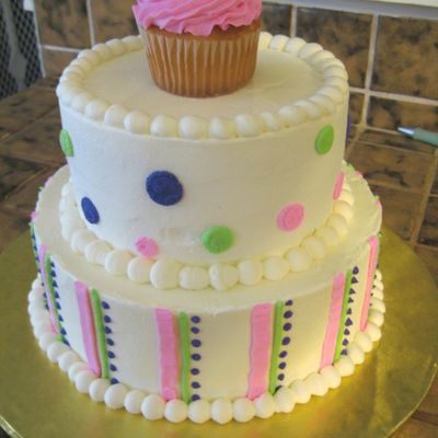 First Birthday Cupcake Cake