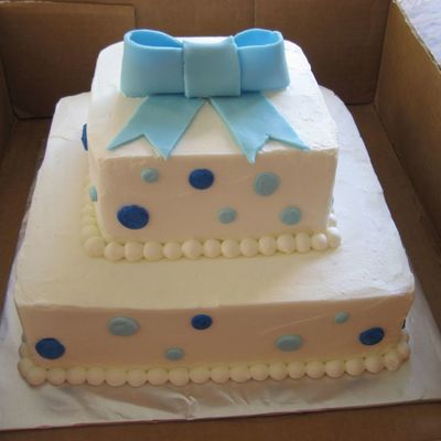 Baby Boy Polka Dots Cake