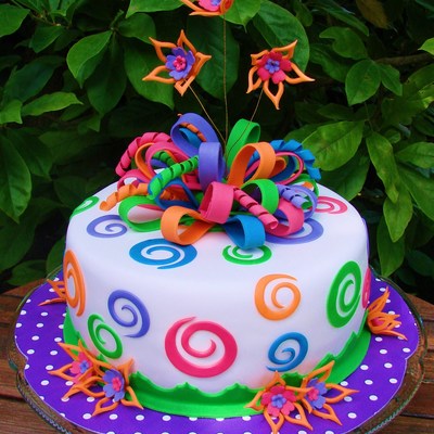 Colourfull Birthdaycake For My Sister