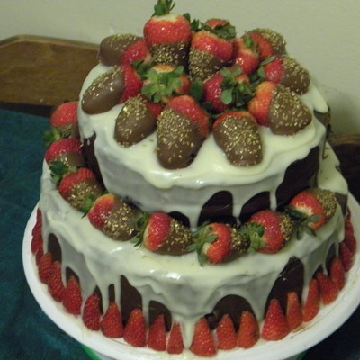 Strawberry Ganache Cake