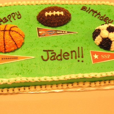 Sports Balls Birthday Cake
