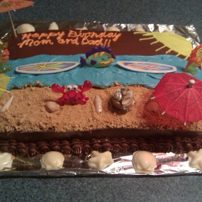 Beach Birthday Cake