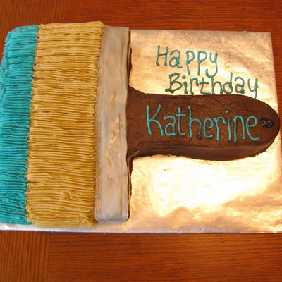 Paintbrush Birthday Cake