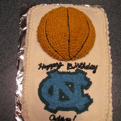 North Carolina Basketball Birthday Cake
