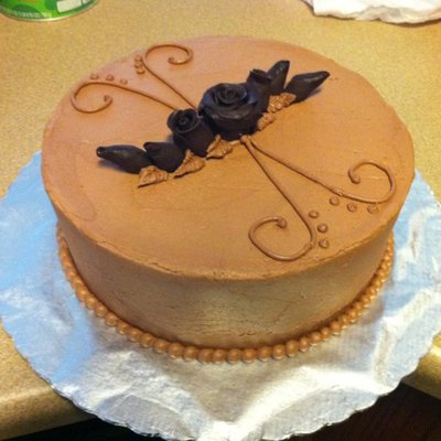 Chocolate Cake With Modeling Chocolate Roses