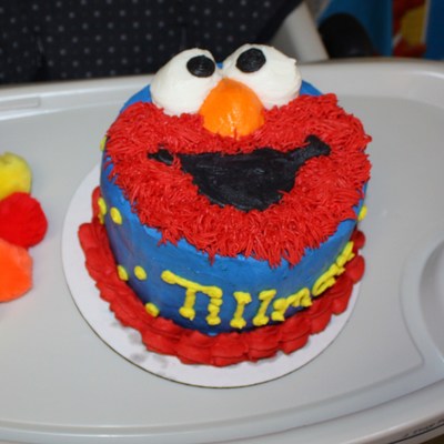 Elmo Smash Cake
