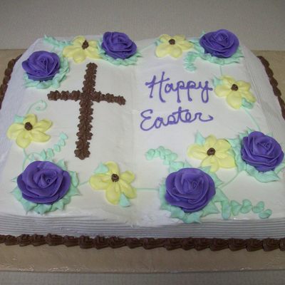 1/2 Sheet Floral Bible Cake