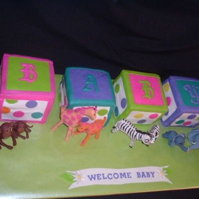Animal Baby Shower Cake.