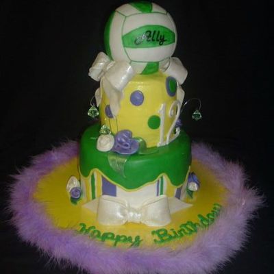 Girly Volleyball Cake