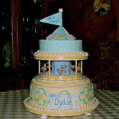 Carousel Baby Cake