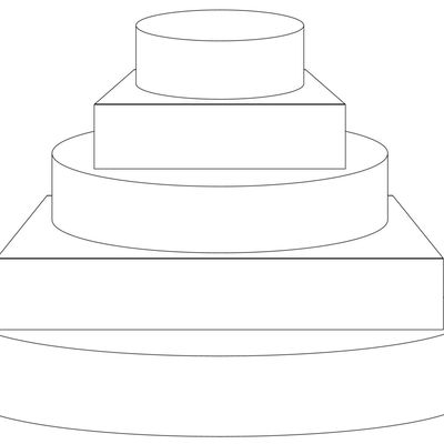 5 Tier - Rounds And Squares