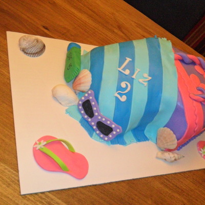 Tipped Over Beach Bag