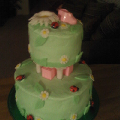 Ladybug Baby Shower Cake