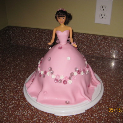 Pink Barbie Cake