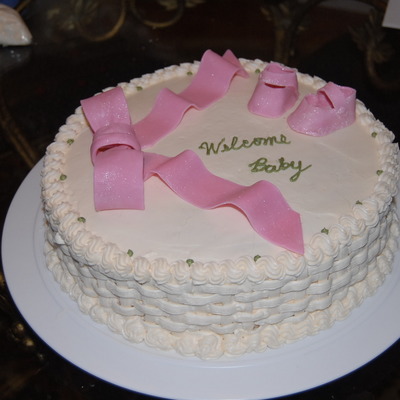 Pink Baby Shower Cake
