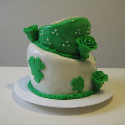 Topsy Turvy St. Patrick's Day Cake
