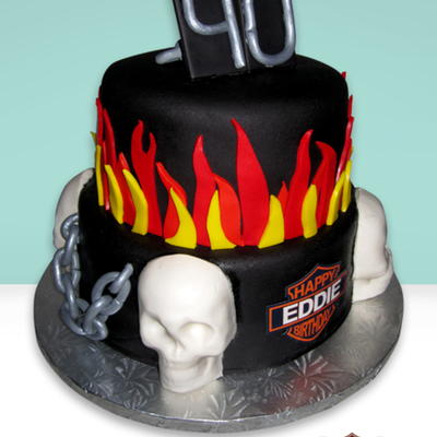 Harley-Davidson Fondant Cake