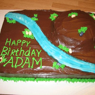 Outdoorsy Kind Of Cake With River