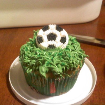 Birthday Soccer Cupcake