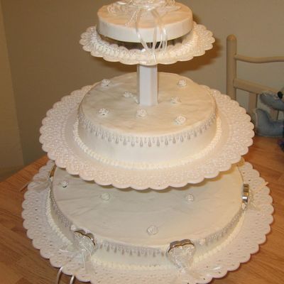 Simple White Wedding Cake