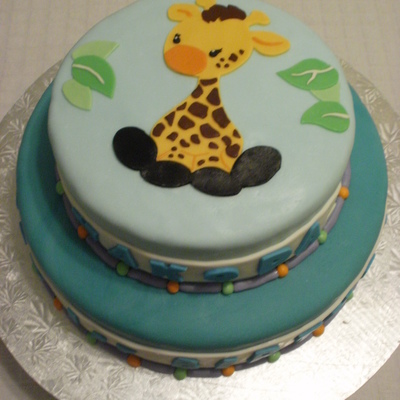 Giraffe 1St Birthday Cake
